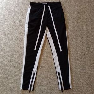 Black and white joggers